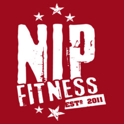 Nip Fitness w/ Skull - Unisex Sponge Fleece Raglan Sweatshirt Design